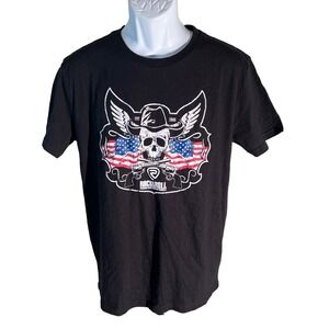 ROCK & ROLL DENIM Women's Short Sleeve T-Shirt Black Medium NWT